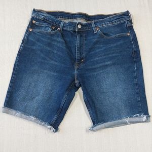 Levis 511 Shorts Mens Size 36 Faded Dark Wash Cut-Off Denim